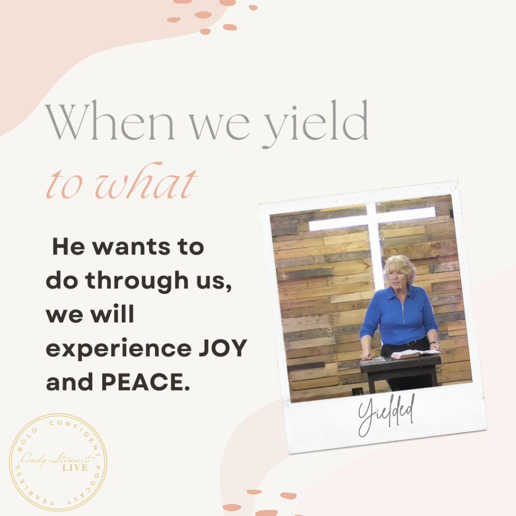 Are you experiencing the joy and peace that comes from this?